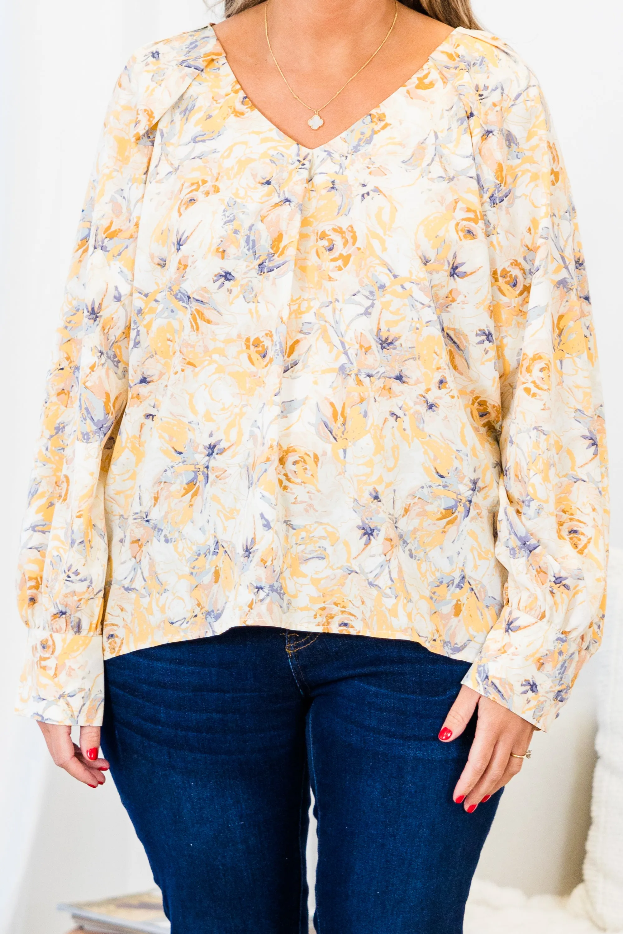 Splashes Of Color Blouse, Yellow