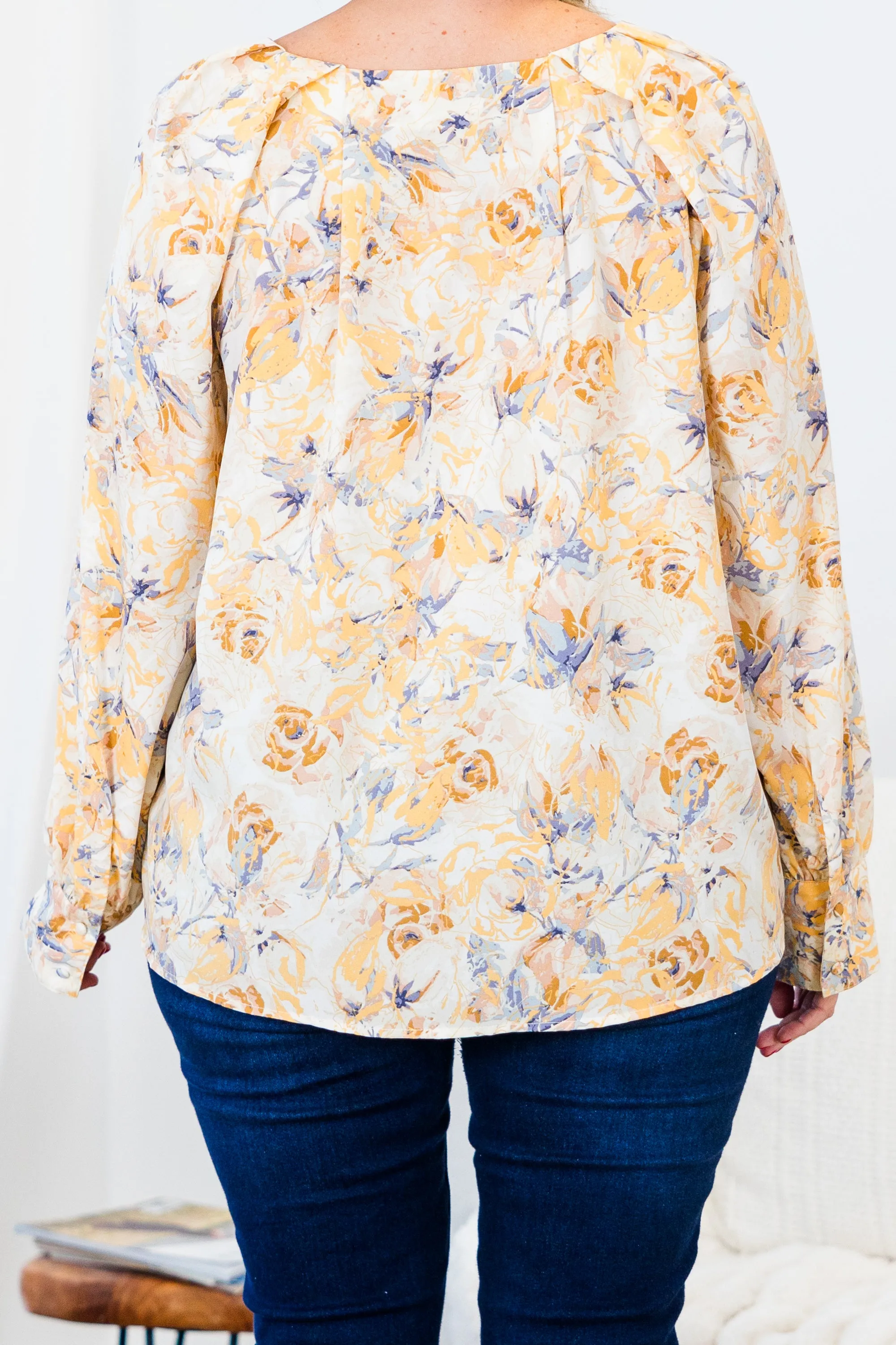 Splashes Of Color Blouse, Yellow