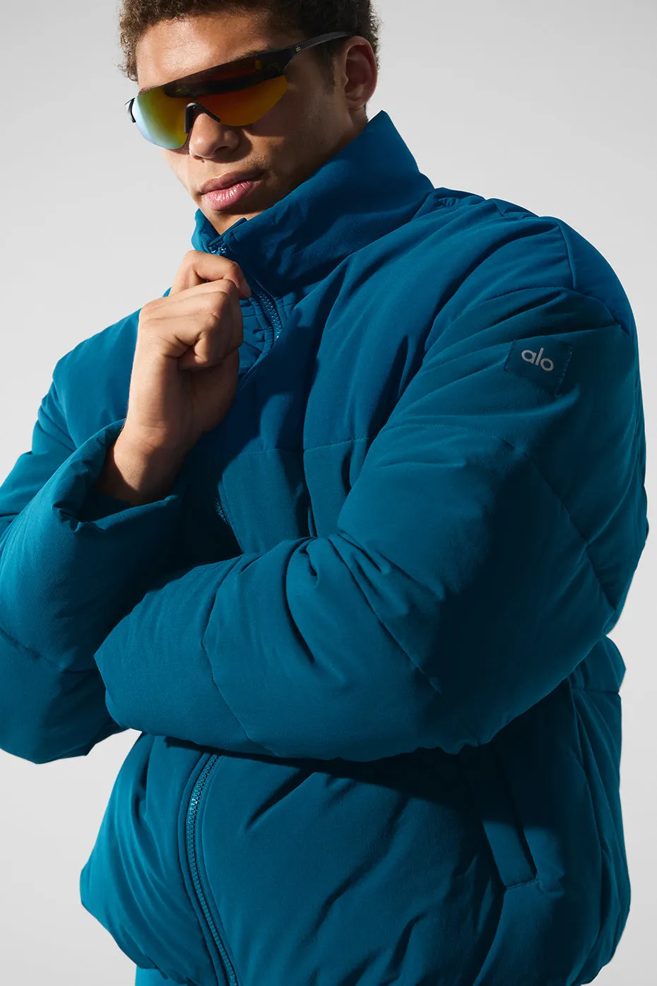 Stretch Woven Street Puffer - Eclipse Blue