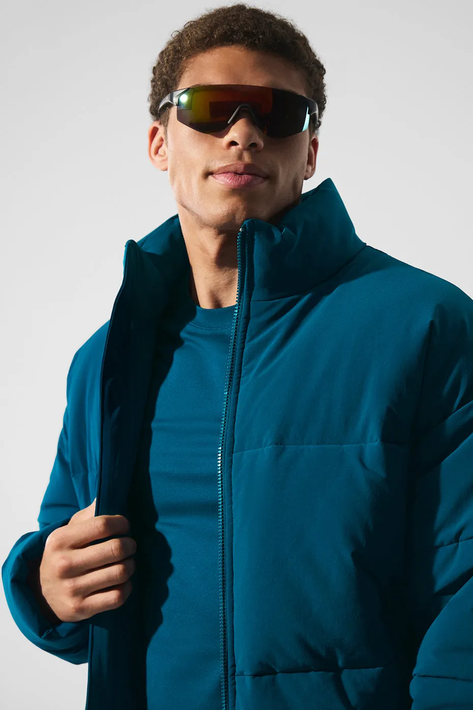 Stretch Woven Street Puffer - Eclipse Blue