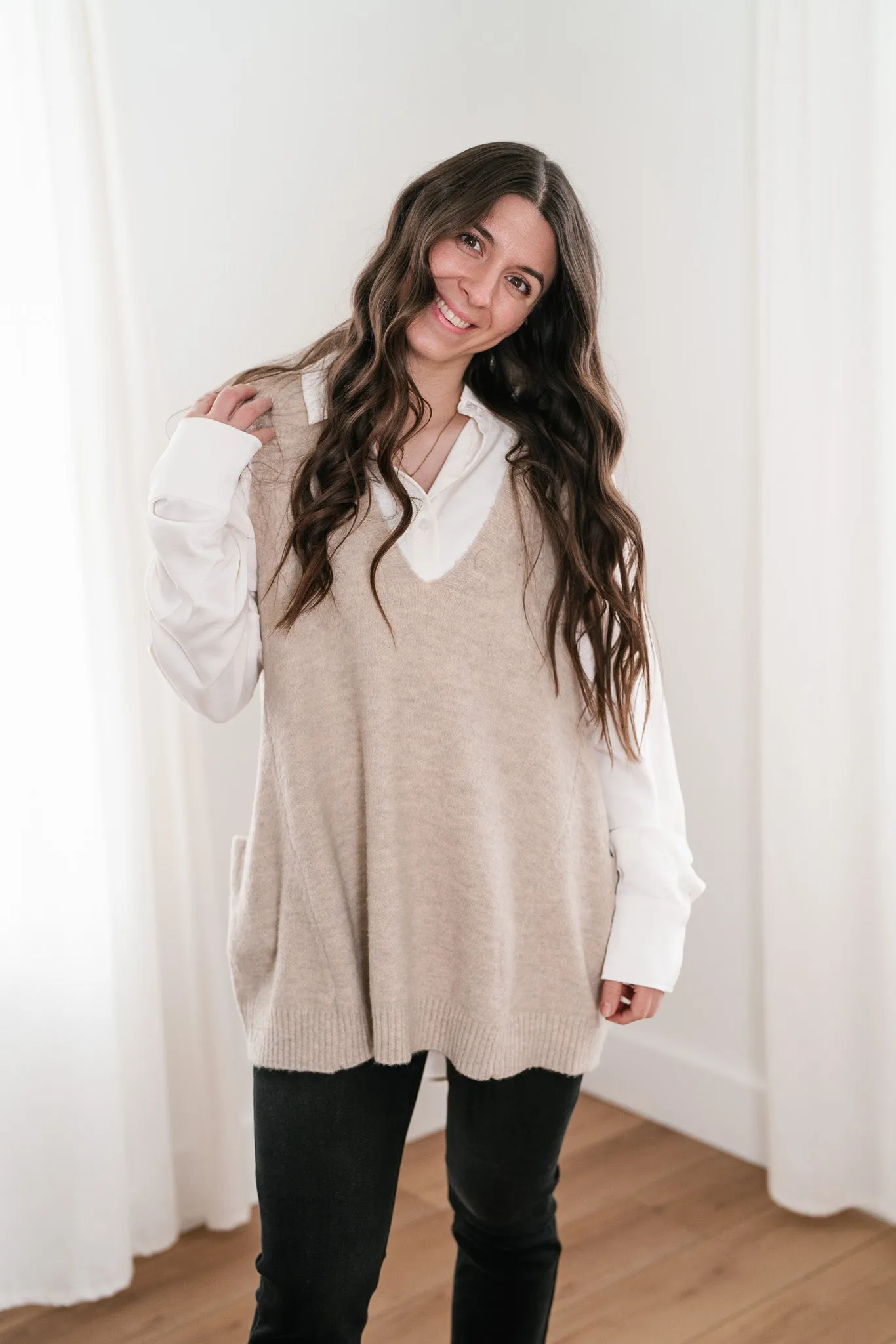 Tara Oversized Sweater Vest