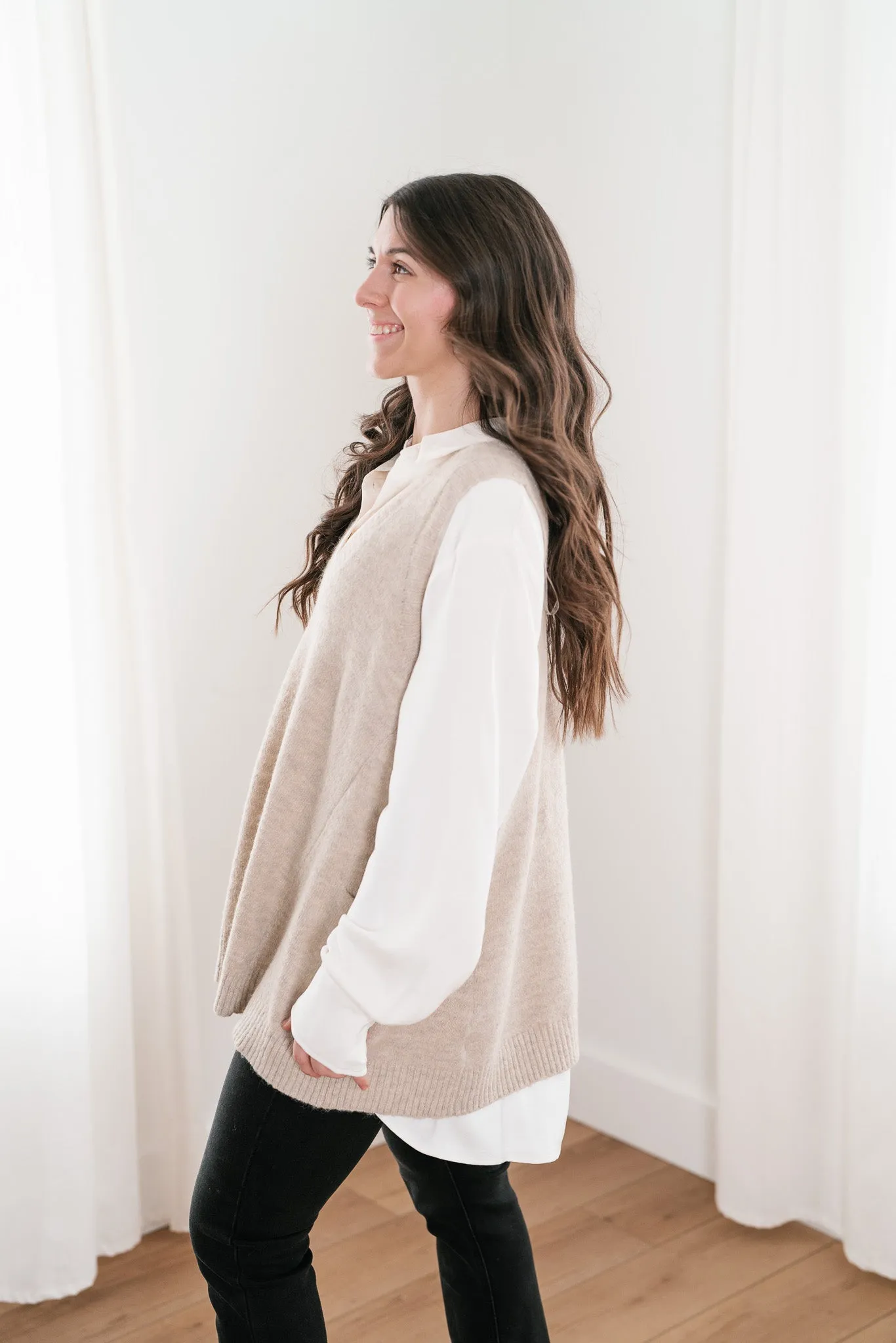 Tara Oversized Sweater Vest