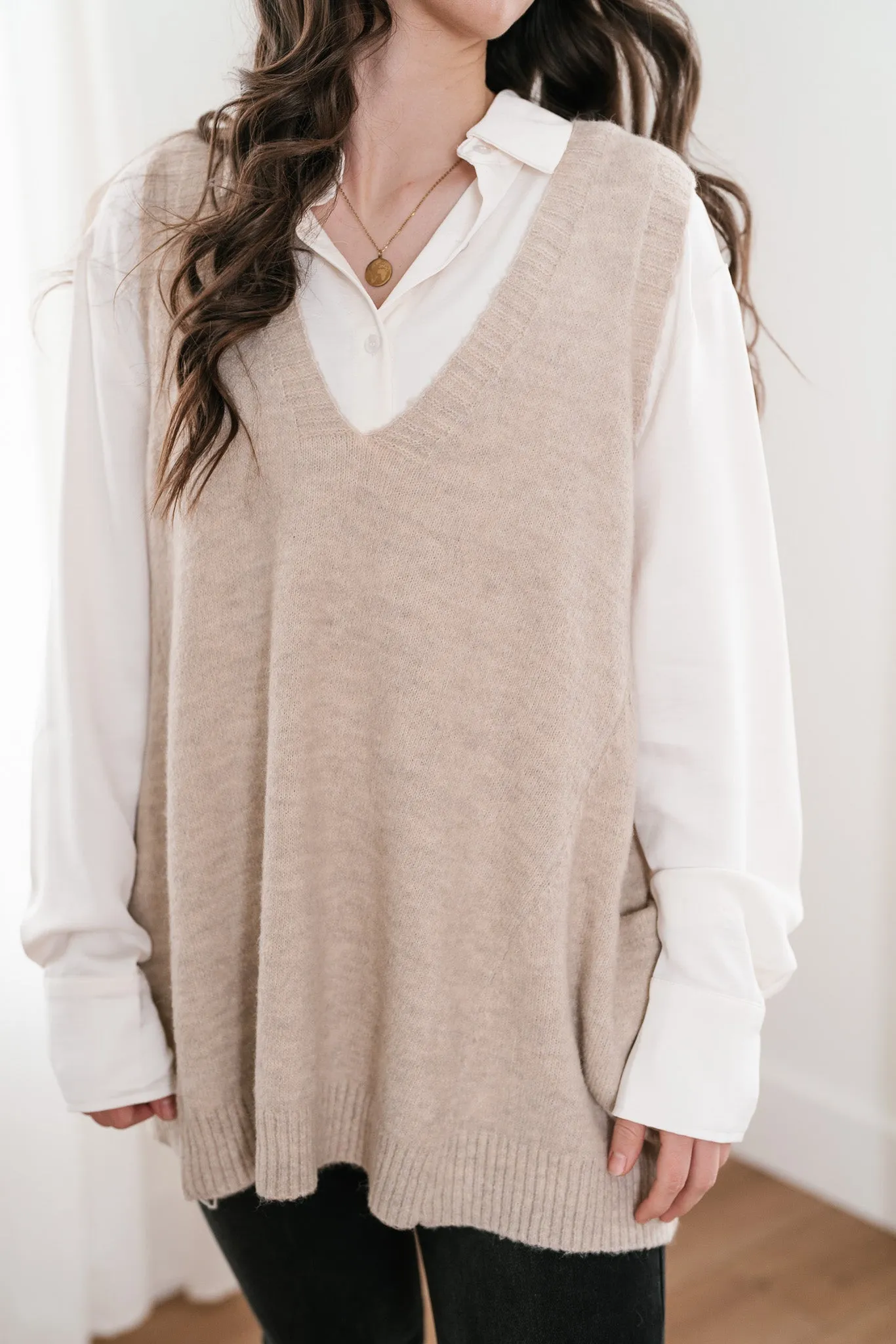 Tara Oversized Sweater Vest