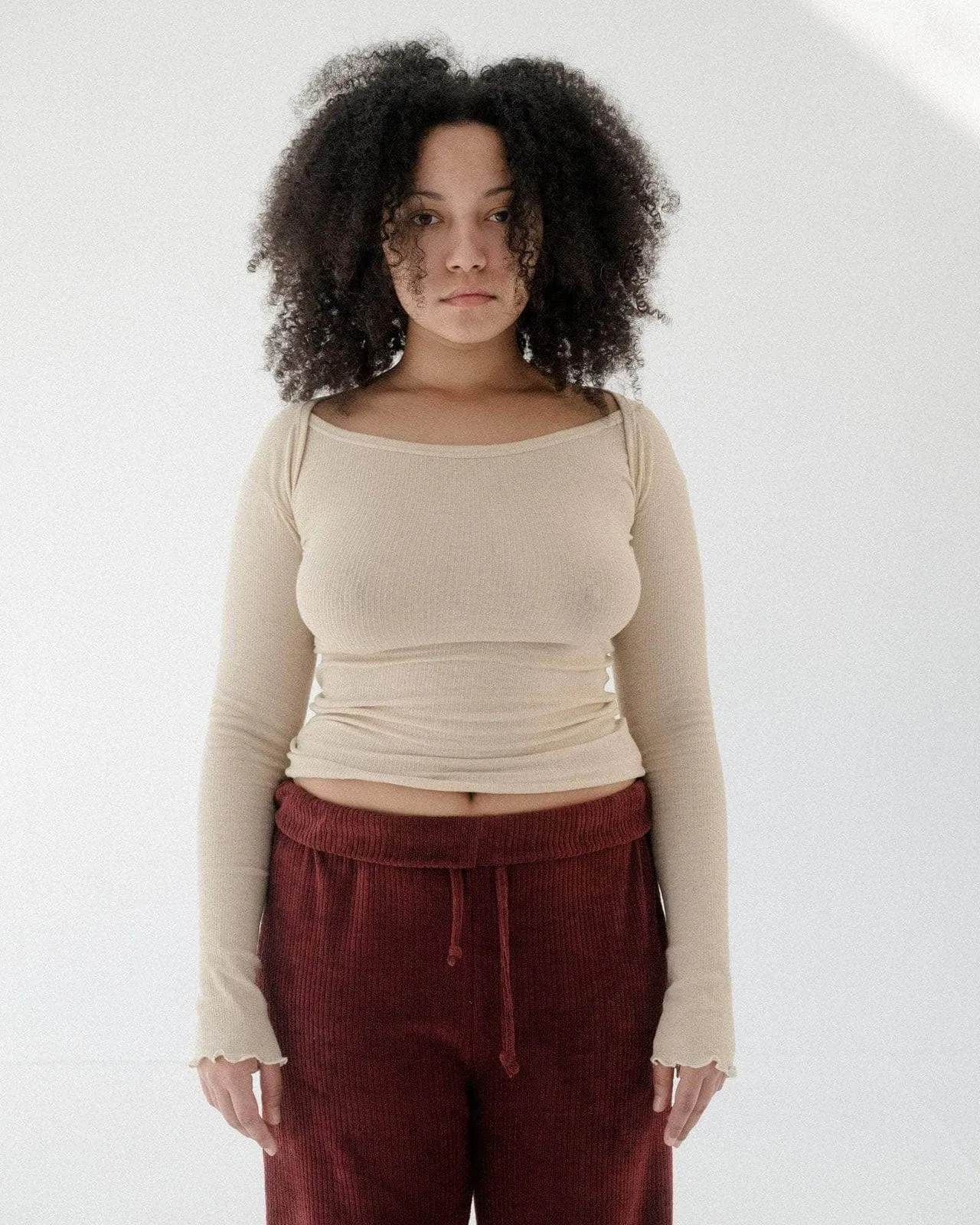 Undyed Disc Long Sleeve Top