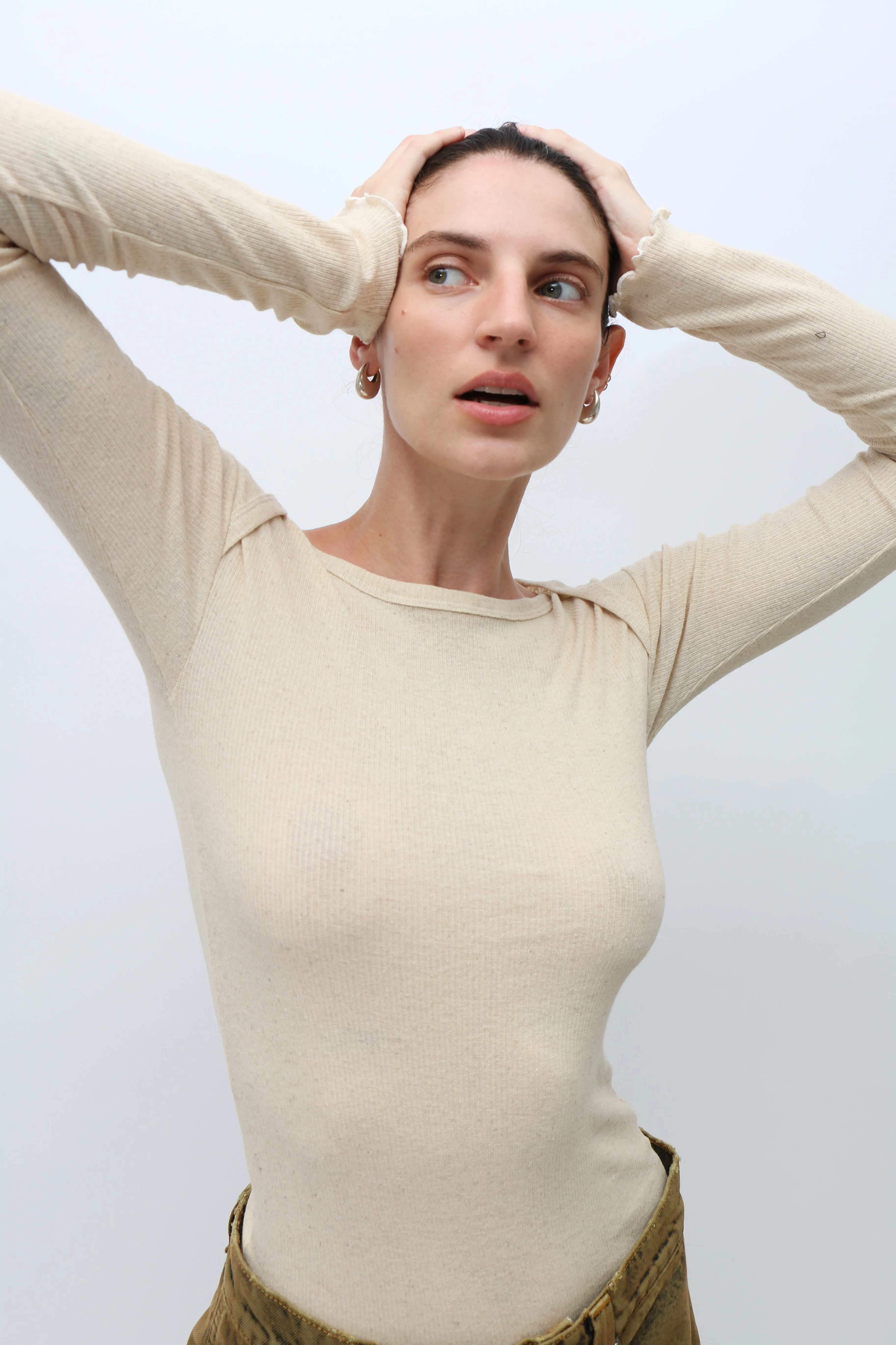 Undyed Disc Long Sleeve Top